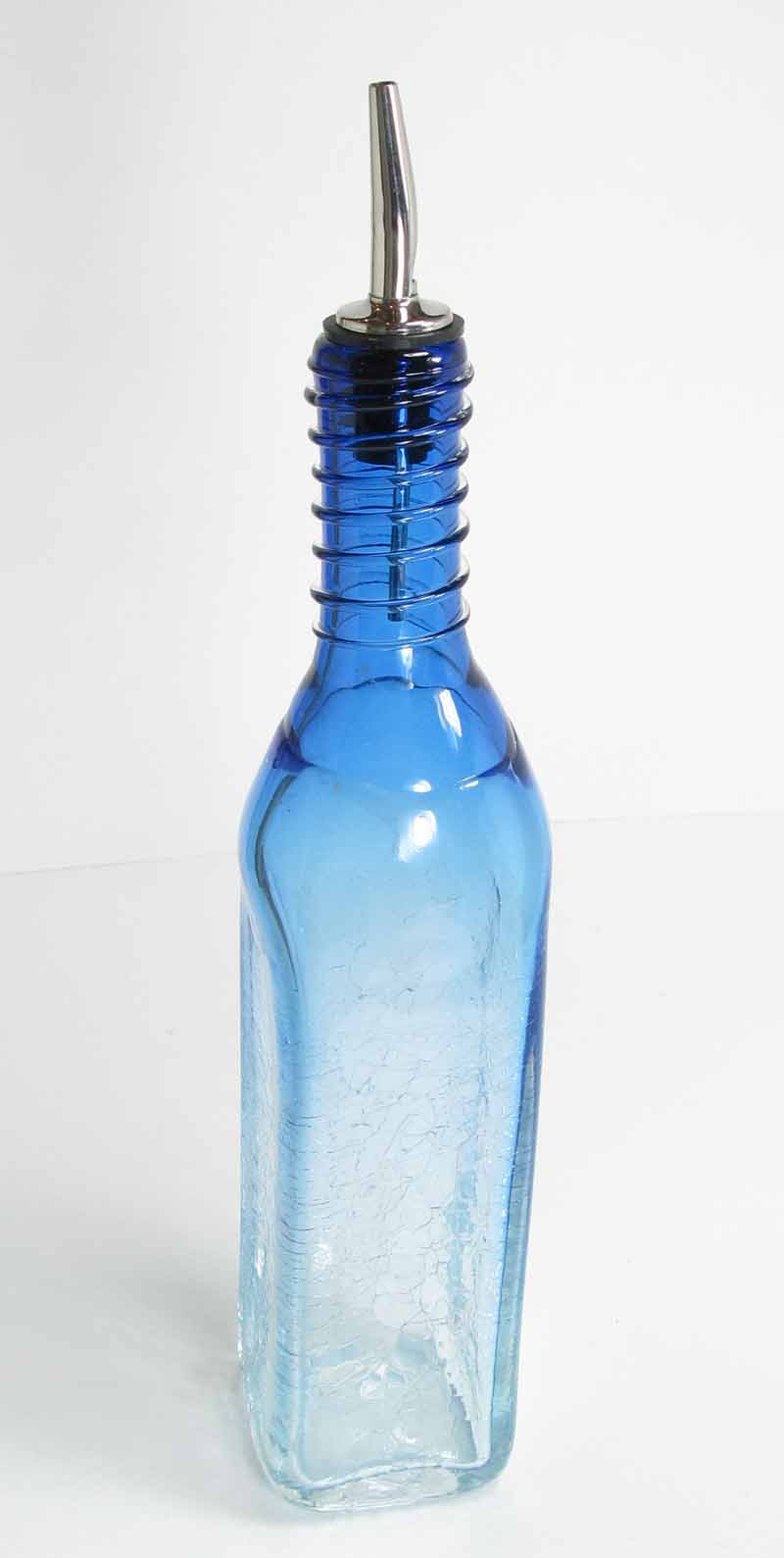 Blown Glass Bottle in Light Blue